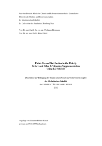 Folate Forms Distribution in the Elderly Before and After B