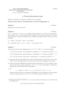 6. Übung Mathematische Logik - RWTH