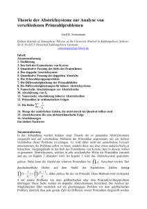 Theorie der Abstrichsysteme zur Analyse von verschiedenen