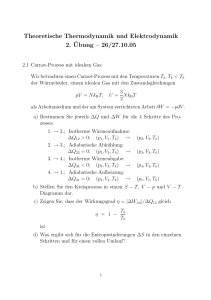 Theoretische Thermodynamik und Elektrodynamik 2. ¨Ubung – 26