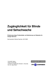 Zugänglichkeit für Blinde und Sehschwache