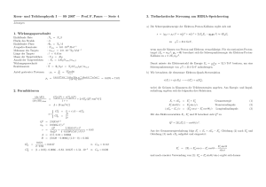 Kern- und Teilchenphysik I — SS 2007 — Prof. F. Pauss — Serie 4 1