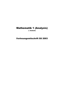 Mathematik 1 (Analysis)