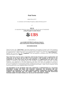 Final Terms - UBS