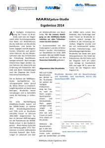 MARIEplus-Studie Ergebnisse 2014