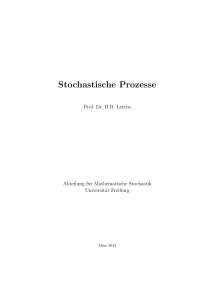 Stochastische Prozesse - Abteilung für Mathematische Stochastik