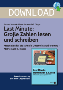 Last Minute: Große Zahlen lesen und schreiben