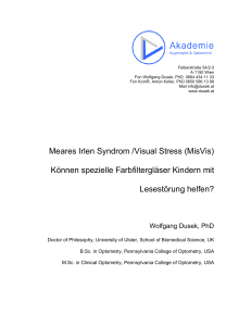 Meares Irlen Syndrom /Visual Stress (MisVis)