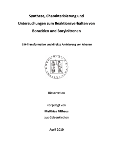 Synthese, Charakterisierung und Untersuchungen zum