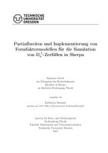 Partialbreiten und Implementierung von Formfaktormodellen für die