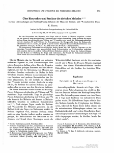 Über Biosynthese und Struktur des tierischen Melanins