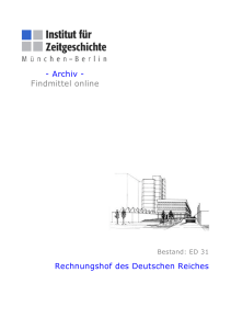 - Archiv - Findmittel online Rechnungshof des Deutschen Reiches
