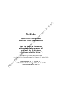 Richtlinien - Gemeinsamer Bundesausschuss