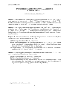 darstellungstheorie von algebren i 6. ¨ubungsblatt