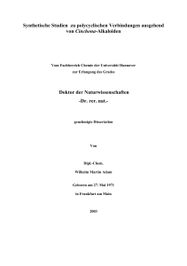 Synthetische Studien zu polycyclischen Verbindungen ausgehend