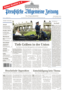Tiefe Gräben in der Union - Preussische Allgemeine Zeitung