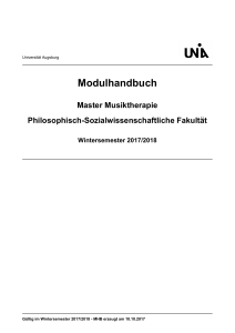 Modulhandbuch Master Musiktherapie Philosophisch