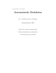 Automatische Deduktion - Goethe