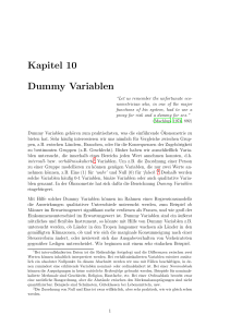 Kapitel 10 Dummy Variablen