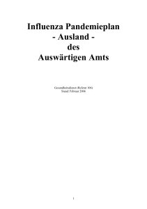 Influenza Pandemieplan - Ausland