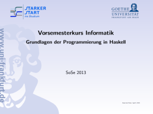 Grundlagen der Programmierung in Haskell