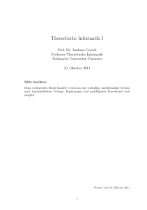 Theoretische Informatik I