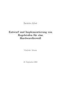 Entwurf und Implementierung von Regelstufen für eine