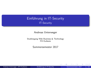 Einführung in IT-Security