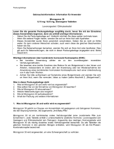 Information für Anwender Microgynon 30 0,15 mg / 0,03 mg