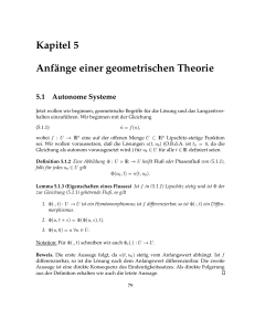 Kapitel 5 Anf¨ange einer geometrischen Theorie - math.uni