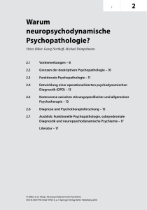 Warum neuropsychodynamische Psychopathologie?