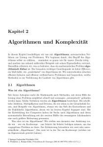 Algorithmen und Komplexität