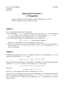 Algebraische Geometrie 1 2.¨Ubungsblatt