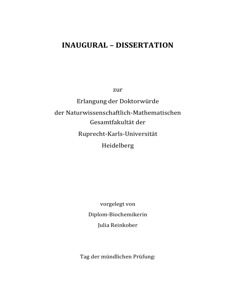 inaugural dissertation deutsch