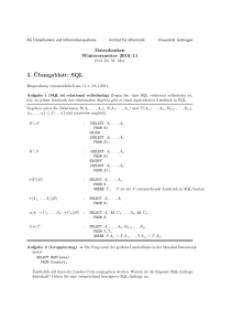 3. Übungsblatt: SQL - Universität Göttingen