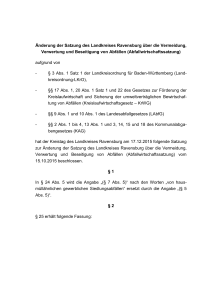 Änderung der Satzung des Landkreises Ravensburg über die