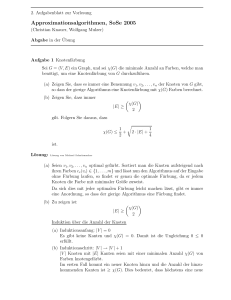 Approximationsalgorithmen, SoSe 2005