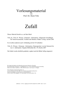 Zufall - Horst Völz