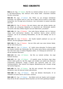 ngc-objekte - NOE Sternwarte