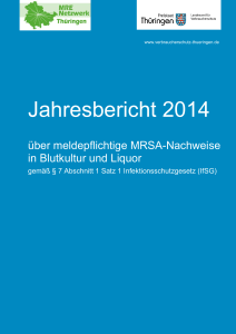 Jahresbericht 2014 der meldepflichtigen MRSA