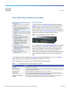 Cisco 2500 Series Wireless Controllers - Future-X.at