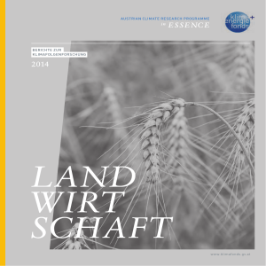 ACRP in Essence: Landwirtschaft - Klima