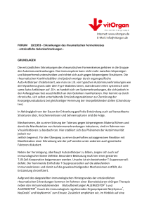 Erkrankungen des rheumatischen Formenkreises