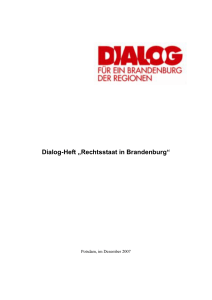 Dialog-Heft „Rechtsstaat in Brandenburg“
