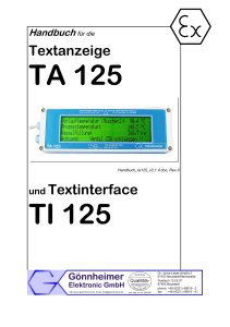 Textanzeige und Textinterface