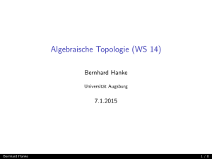 Algebraische Topologie (WS 14) - math.uni