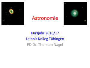 Astronomie - PD Dr. Thorsten Nagel