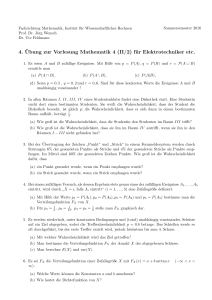4. ¨Ubung zur Vorlesung Mathematik 4 (II/2) für Elektrotechniker etc.
