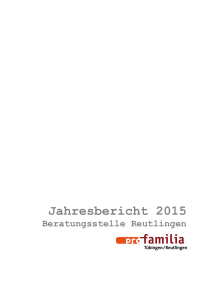 Jahresbericht 2015 - pro familia Reutlingen