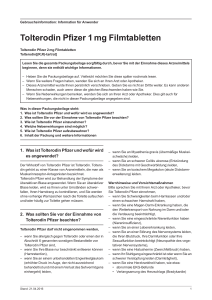 Tolterodin Pfizer 1 mg, 2 mg Filmtabletten